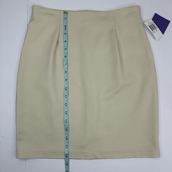 Vivienne‎ Tam Women's NWT Butterfly Beige Minimalist Pencil Skirt 6P/W28 - Picture 11 of 13